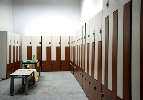 a row of lockers in a locker room at Апартаменты у моря - в "Green City RESORT" in Baku