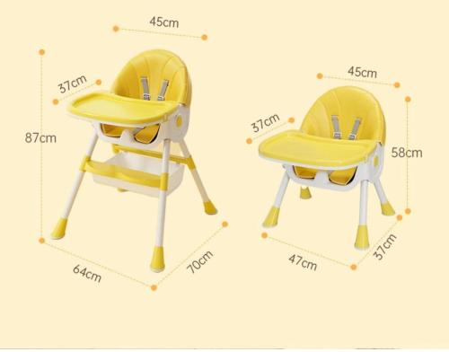 a pair of yellow high chairs with descriptions at 新宿中心高級稀有新建別墅，JR線新大久保徒步4分鐘露台免費Wi-Fi in Tokyo