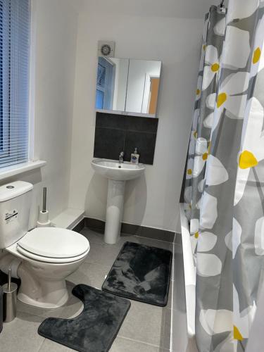 uma casa de banho com um WC e um lavatório em PUREWAYS em Southampton