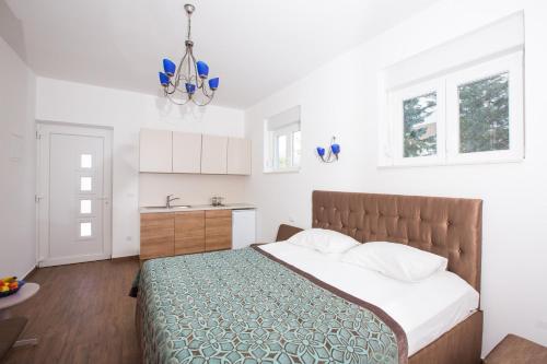 Katil atau katil-katil dalam bilik di Aida Apartments and Rooms for couples and families FREE PARKING