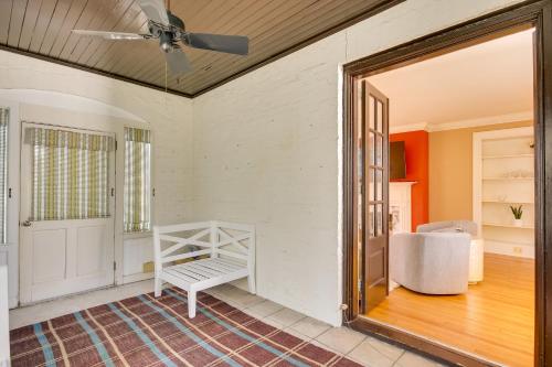 an open living room with a ceiling fan and a couch at Augusta Vacation Rental about 5 Mi to Downtown in Augusta