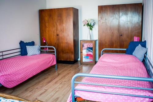 Cama o camas de una habitación en Apartmány Batelov
