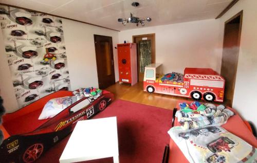 Χώρος καθιστικού στο Ferienwohnung Hobbyhof Deggenhausertal