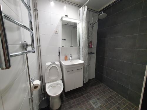 Koupelna v ubytování River View City Apartment