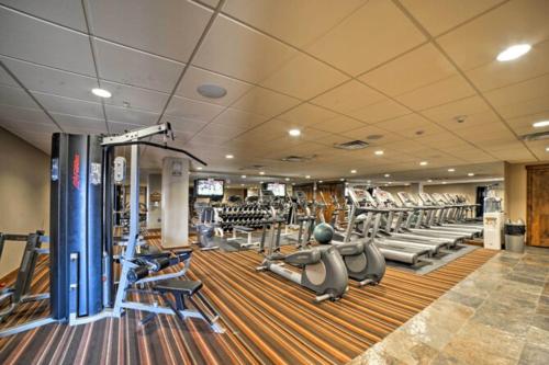 a gym with rows of treadmills and machines at Twilight View in Durango Mountain Resort