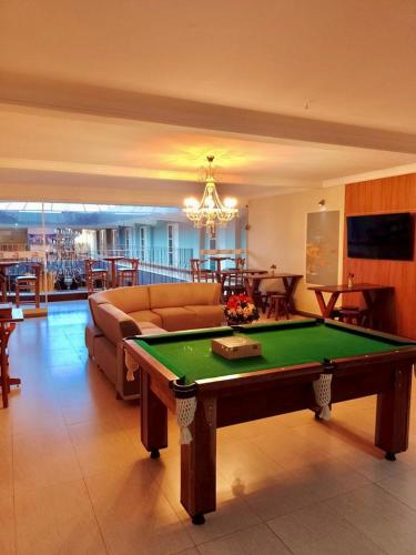 Biliár nebo kulečník v ubytování Hotel Águas Virtuosas