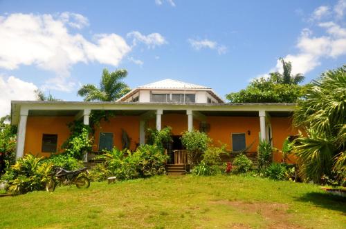 een huis met een sinaasappel bij Germaican Hostel in Port Antonio