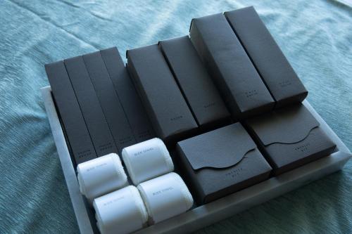 a close up of a computer keyboard with four squares at フェリスヴィラスイート伊良部島・長浜ベイ in Miyako Island