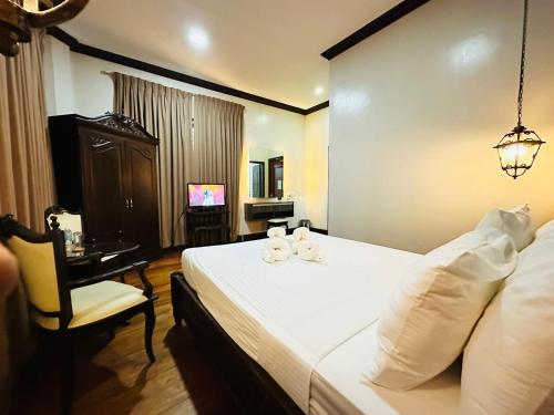 Телевизор и/или развлекательный центр в Vigan Plaza Hotel