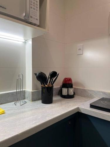 Dapur atau dapur kecil di Apartamento Nictheroy