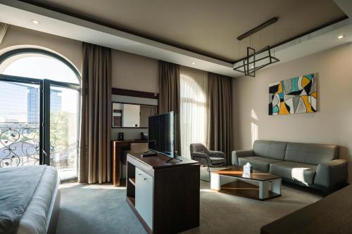 Posezení v ubytování Hotel Prishtina