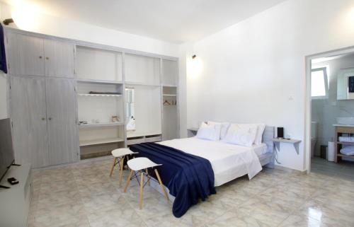 Ένα ή περισσότερα κρεβάτια σε δωμάτιο στο Studio Gerani Beautiful View