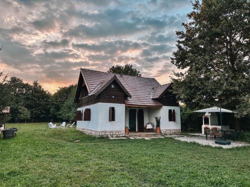 Taman di luar Cuib din Fagaras