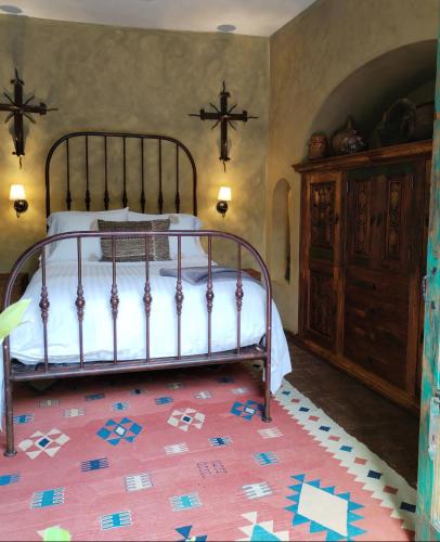 Cama o camas de una habitación en Hacienda Las Amantes