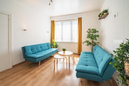 Χώρος καθιστικού στο Large Antwerp City Center Apartments