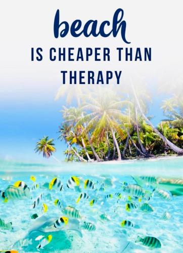a beach is cheaper than therapy at FLAT Surrounded by Nature WIFI & Pool & beach Nearby in Son Parc