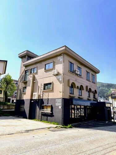 a building on the side of a street at CABIN Nozawaonsen in Nozawa Onsen