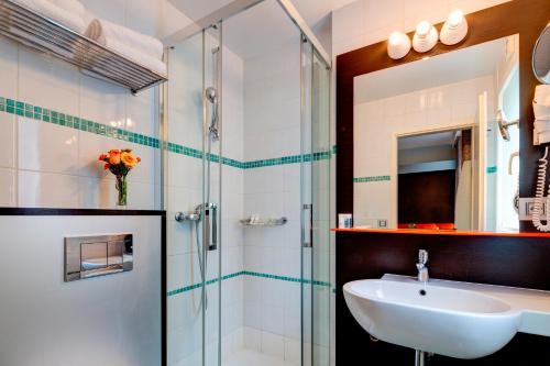 Koupelna v ubytování Design Hotel f6