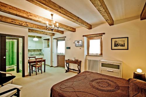 Katil atau katil-katil dalam bilik di Agriturismo Terra Di Michelangelo