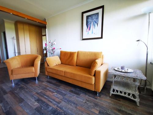 Χώρος καθιστικού στο Ferienwohnung Sonnenschein in Schönberg