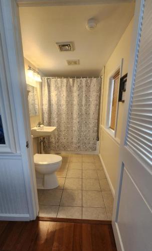 a bathroom with a toilet and a sink at Greystone Manor Bed & Breakfast in Bird in Hand