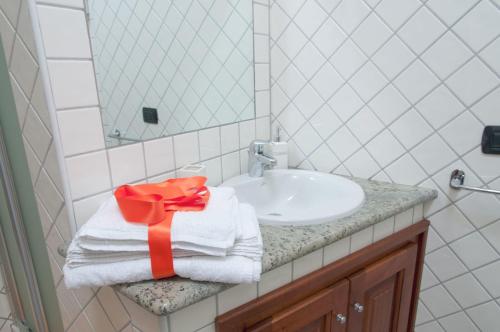 Koupelna v ubytování B&B Le Fresie