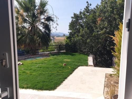 a view from the door of a yard at incebel No 444 in Dalaman