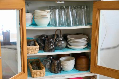 Dapur atau dapur kecil di コザを楽しむ一軒家 Kaeruhouse