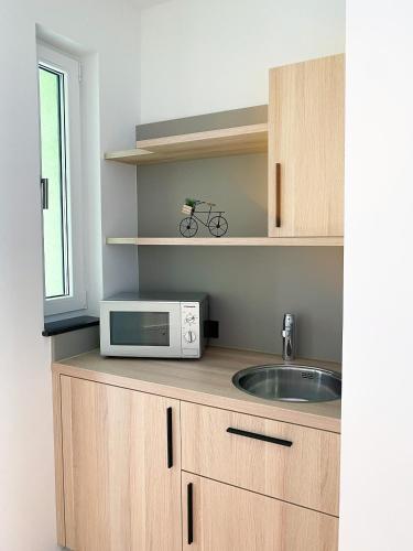 Dapur atau dapur kecil di HOLI City Apart Hotel Berlin