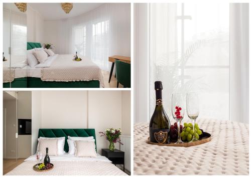 Ein Bett oder Betten in einem Zimmer der Unterkunft Luxury Design Apartments - Warsaw Tower Bliska Wola