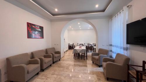 Χώρος καθιστικού στο B&B Aurora