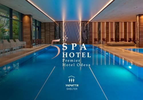 a rendering of a spa hotel with a swimming pool at Premier Hotel Odesa in Odesa