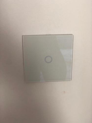 a mirror on the ceiling of a bathroom at Apartament Diana in Tulcea