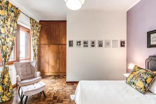 Postel nebo postele na pokoji v ubytování Mon Refuge Rome