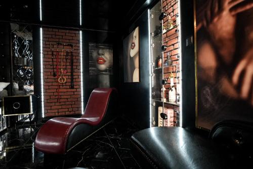 Χώρος καθιστικού στο Grey Champagne Spa by Secret Apartament