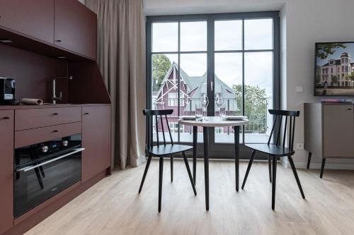 Η κουζίνα ή μικρή κουζίνα στο Gustav Appartements