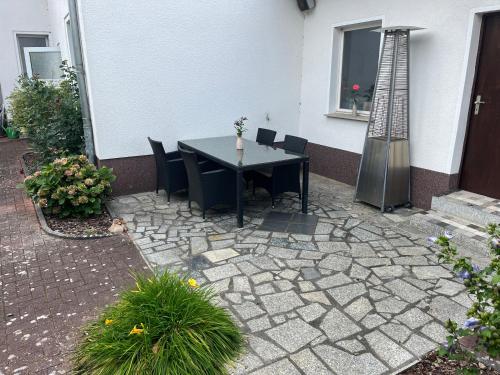 Patio nebo venkovní prostory v ubytování Wormis Apartment Heideblick bei Luckau
