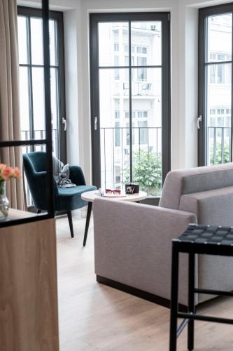 Χώρος καθιστικού στο Gustav Appartements