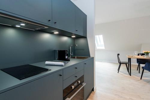 Η κουζίνα ή μικρή κουζίνα στο Gustav Appartements
