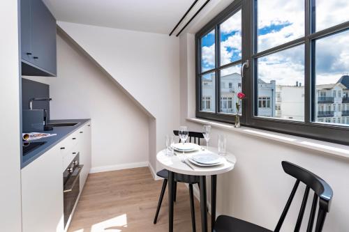 Η κουζίνα ή μικρή κουζίνα στο Gustav Appartements