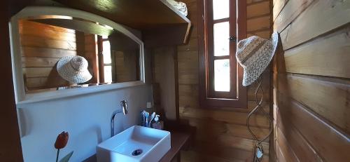 Cabana aconchegante tesisinde bir banyo