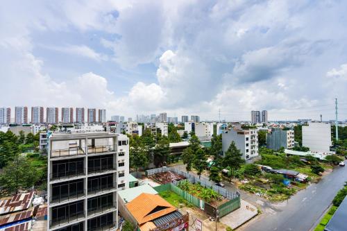 an aerial view of a city with tall buildings at DingD0ng Home FelizEnVista 5-star facilities in Ho Chi Minh City