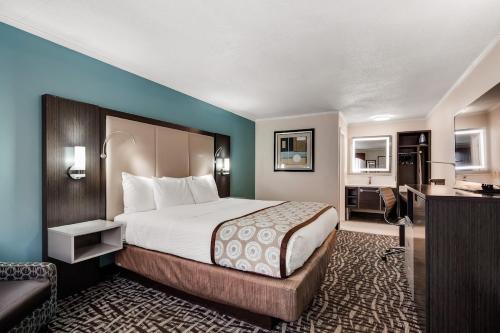 um quarto de hotel com uma cama e uma secretária em Best Western Franklin em Franklin