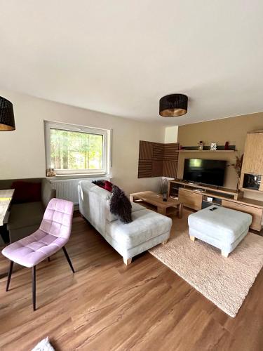 Χώρος καθιστικού στο Haus mit Sauna am Waldrand - Nähe Brombachsee Altmühlsee
