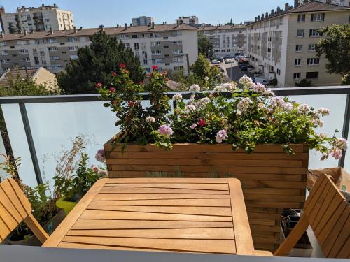 Ein Balkon oder eine Terrasse in der Unterkunft Appartement