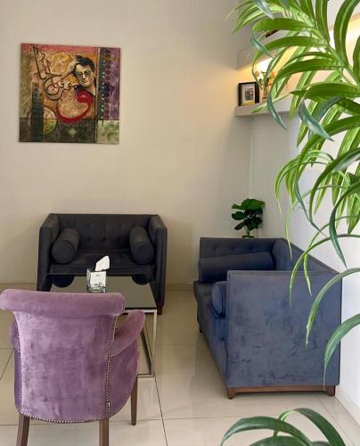 Un lugar para sentarse en Caesar Hotel Ramallah