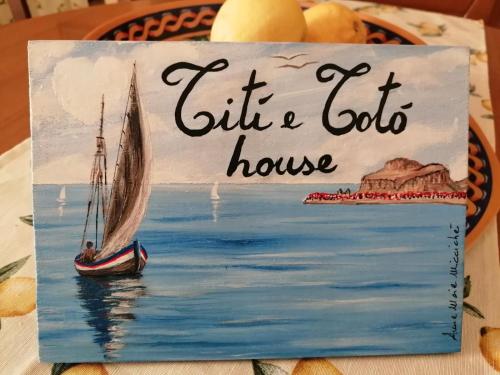 チェファルにあるTití e Totò houseの水上帆船絵