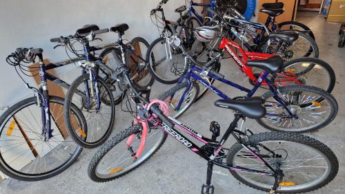 a group of bikes parked next to each other at Retrohaus in Liptovský Mikuláš