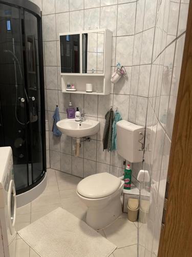 a bathroom with a toilet and a sink at Anna in Livno