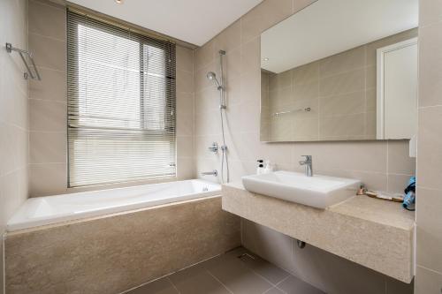 Koupelna v ubytování Diamond Island Highfloor RiverView 8min to D1